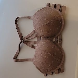 Padded soft mauve bra